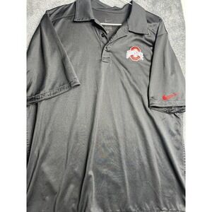 Ohio State‎ Nike Dri-Fit Swoosh Large Short Sleeve Polo Black